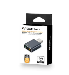 ADAPTADOR ARGOM USB A STEREO OUTPUT Y MONO MIC ARG-CB-0067