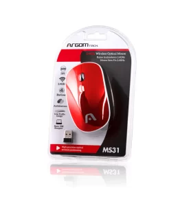 MOUSE ARGOM INALAMBRICO RED ARG-MS-0031RD