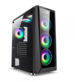 CASE GAMING X-LION HD-750 TEMPERED GLASS SIDE PANEL USB2.0*2 + USB3.0*1 + HD AUDIO + 3 FAN