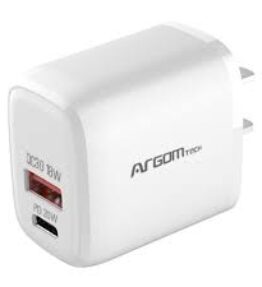 CARGADOR ARGOM FAST CHARGE DE PARED  USB TYPE-C ARG-AC-0115WT