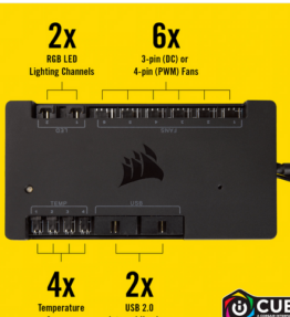 CONTROLADOR CORSAIR DE LUCES Y ABANICO PRO ICUE CL-9011110-WW