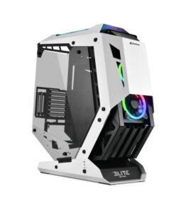 CASE SHARKOON ELITE SHARK CA700 BK/WH TORRE PREMIUM PANEL LATERAL DE VIDRIO TEMPLADO 5 VENTILADORES RGB NEGRO Y BLANCO 4044951032112