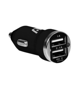 CARGADOR ARGOM USB PARA AUTO 2 PUERTOS ARG-AC-0102BK