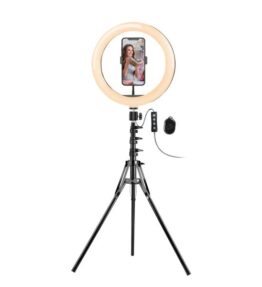 ANILLO DE LUZ PARA SELFIE ARGOM SPOTLIGHT PRO 9320 10" CON TRIPOD/BT SHUTTER/PHONE ARG-LP-9320BK