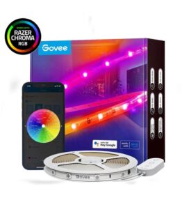 CABLE DE LUCES GOVEE LED RGBIC WIFI + BLUETOOTH LED CON COVERTOR DE PROTECCION 5MTS H619A1D1-OF-LA