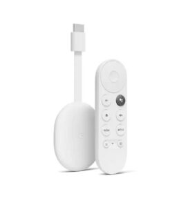 GOOGLE CHROMECAST TV BLUETOOTH 1080P HD YOUTUBE TV NETFLIX PRIME VIDEO APPLE TV+ BLANCO GA03131-US