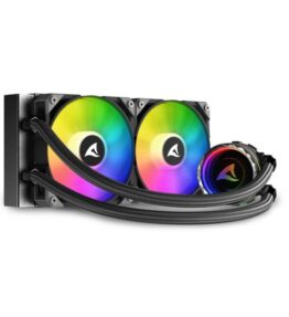 ENFRIAMIENTO LIQUIDO SHARKOON S80 RGB AIO 240MM LOGOTIPO GIRATORIO RGB NEGRO 4044951038008