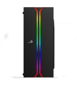 CASE GAMING  X-LION N3-391 E010-161 TEMPERED  GLASS SIDE PANEL BLACK USB 2.0*2 +USB 3.0*1+ HD AUDIO+RGB STRIP