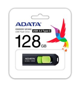 MEMORIA USB 128GB 3.2 ADATA UC300 TYPE-C ACHO-UC300-128G-RBK/GN