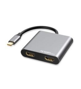 HUB ARGOM 4 IN 1 TYPE-C ONE AXESS 2XHDMI/4KTYPE-C/USB PD ARG-UB-0182