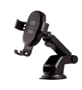 CARGADOR ARGOM WIRELESS FAST CHARGE CAR MOUNT VORTEX M1/USB 15W ARG-AC-0161BK