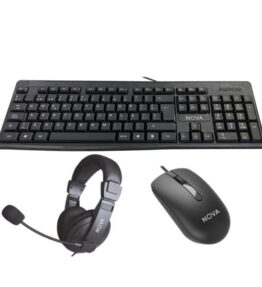 TECLADO ,MOUSE Y HEADSET NOVA USB KB5982U0001C