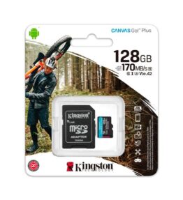 MEMORIA MICRO SD 128GB KINGSTON CANVAS GO PLUS 170R SDCG3/128GB