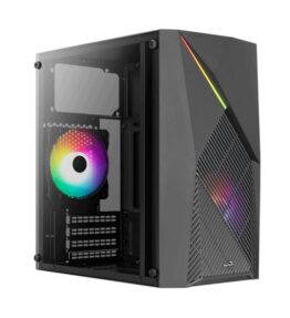 CASE GAMING AEROCOOL RAIDER MINI-G-BK-V2 MINI TORRE ATX PANEL LATERAL DE VIDRIO TEMPLADO 2 VENTILADORES RGB NEGRO ACCS-PV44023.11