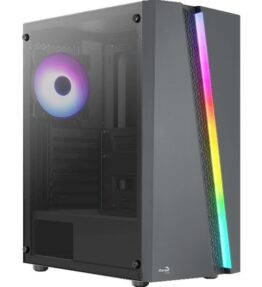 CASE GAMING AEROCOOL BLADE-G-BK-V1 MEDIA TORRE ATX PANEL LATERAL DE VIDRIO TEMPLADO PANEL FRONTAL RGB NEGRO ACCM-PV46043.11