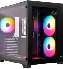 CASE GAMING  AEROCOOL DRYFT-G-BK-V1 MEDIA TORRE PANELES FRONTALES Y LATERALES DE VIDRIO TEMPLADO 2 VENTILADORES FRGB 140MM NEGRO ACCM-ES01163.11