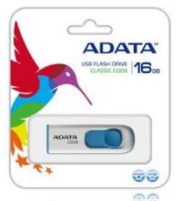 MEMORIA USB 16GB 2.0 ADATA  WHITE+BLUE AC008-16G-RWE