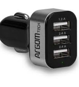 CARGADOR PARA AUTO ARGOM USB BLACK ARG-AC-0113BK