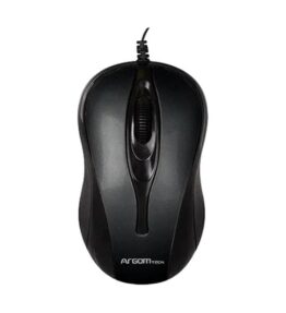 MOUSE ARGOM USB RETRACTIBLE BLACK ARG-MS-0008BK