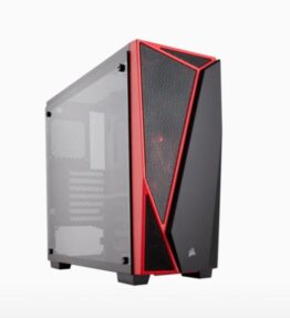 CASE CORSAIR CARBIDE SERIES SPEC-04 TEMPERED  GLASS MID TOWER BLACK/RED  CC-9011117-WW