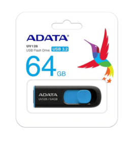 MEMORIA USB 64GB ADATA WHITE+BLUE AC008-64G-RWE