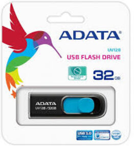 MEMORIA USB 32GB ADATA BLACK+BLUE AUV128-32G-RBE