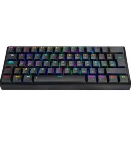 TECLADO GAMING  EAGLE WARRIOR MECANICO USB Y INALAMBRICO BLUETOOTH GAMING(USB+2.4G+BLUETOOTH) 62 RGB LED BACKLIT BLACK ESPAÃOLKAY182U0003C