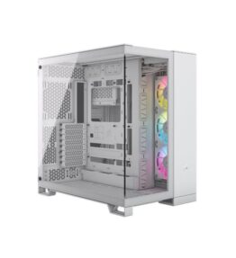 CASE GAMING  CORSAIR DOBLE CAMARA MEDIA TORRE 6500X RGB VIDRIO TEMPLADO 3 ICUE LINK RX RGB WHITE CC-9011270-WW