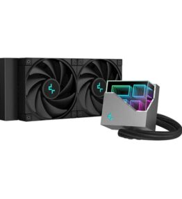 ENFRIAMIENTO LIQUIDO DEEPCOOL LT520 240MM DOBLE VENTILADOR 120MM PARA CPU ESPEJO INFINITO MULTIDIMENSIONAL RGB NEGRO R-LT520-BKMNF-G1