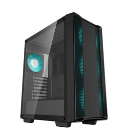 CASE GAMING DEEPCOOL CC560 ARGB MEDIA TORRE CON VIDRIO TEMPERADO EN EL LATERAL 4 VENTILADORES ARGB NEGRO R-CC560-BKTAA4-G1