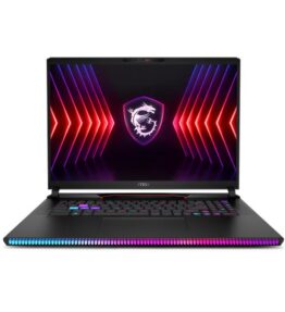 LAPTOP GAMING MSI RAIDER GE78 HX 14VHG 17" I9-14900 32GB (16GB X 2) 2TB T.V. RTX4080 DDR6 12GB WIN 11 PRO ESPAÃOL NEGRO 9S7-17S151-818