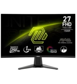 MONITOR 27" MSI MAG 27C6X 1920 X 1080 250HZ 1MS FHD LED CURVO BLACK 9S6-3CE01M-001