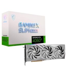 TARJETA DE VIDEO MSI GEFORCE RTX4060 TI GAMING X SLIM WHITE 16G 912-V517-201