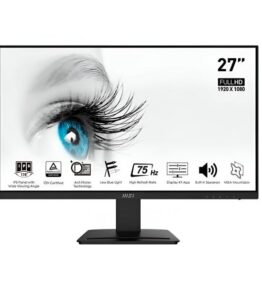 MONITOR 27" MSI PRO MP273U 3840 x 2160 FHD 60HZ 4MS 4K PANEL IPS EYESERGO HDMI DP PLANO NEGRO 9S6-3PB4CH-211