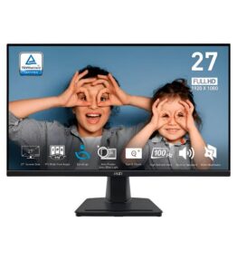 MONITOR 27" MSI PRO MP275Q 2560 X 1440 FHD 100HZ 1MS EYESERGO HDMI DISPLAY PORT PLANO NEGRO 9S6-3PC3CM-025