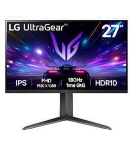 MONITOR 27&apos;&apos; GAMING LG ULTRAGEAR FHD IPS 1920 x1080 180Hz 1MS NEGRO 27GS65F-B