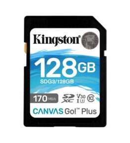 MEMORIA SD 128GB KINGSTON SDXC CANVAS GO PLUS 170R C10 SDG3/128GB