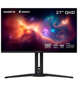 MONITOR GAMING 27" GIGABYTE AORUS FO27Q2 SA OLED FHD 2560X1440 0.03MS GT 240HZ IPS FREESYNC PREMIUM PRO ULTRAWIDE ALTURA AJUSTABLE KVM HDMI DP TYPE-C CURVO NEGRO  FO27Q2