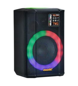 PARLANTE BLUETOOTH MOONKI MALIBU SOUND POTENCIA PMPO 500W LUCES LED PORTABLE NEGRO/VERDE MS-R105BLT-GRN