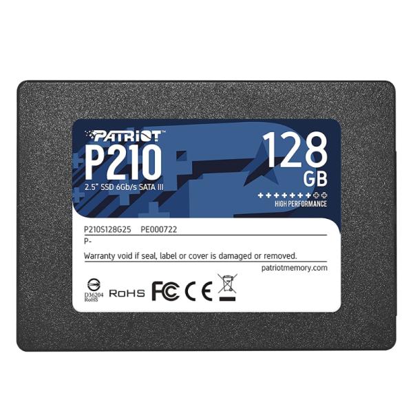 HD INTERNO SOLIDO 128GB PATRIOT P210 2.5" SATA III 520MB/S / 430MB/S P210S128G25
