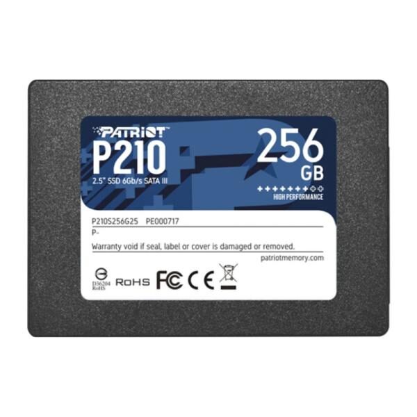 HD INTERNO SOLIDO 256GB PATRIOT P210 2.5" SATA III 500MB/S / 400MB/S P210S256G25