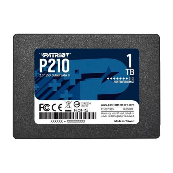HD INTERNO SOLIDO 1TB PATRIOT P210 2.5" SATA III 520MB/S / 430MB/S P210S1TB25