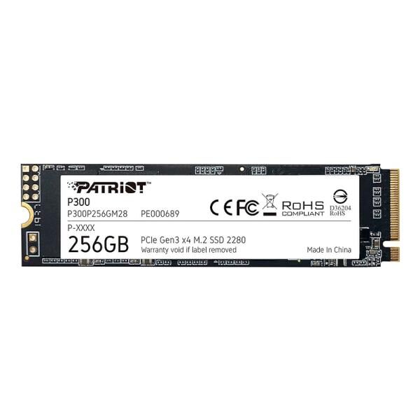 HD INTERNO SOLIDO 256GB PATRIOT P300 M.2 2280 PCIe GEN3 X4 NVME 1700MB/S / 1100MB/S P300P256GM28 P300