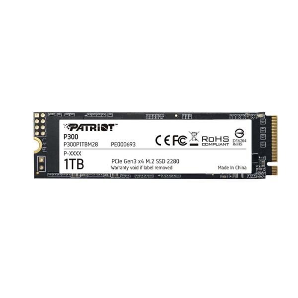 HD INTERNO SOLIDO 1TB PATRIOT P300 M.2 2280 PCIE GEN3 X4 NVME 2100MB/S / 1650MB/S P300P1TBM28 P300