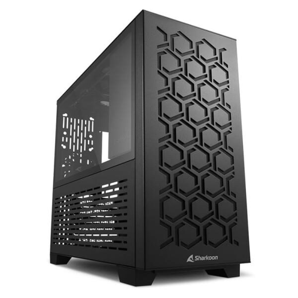 CASE SHARKOON MS-Y1000 MINI TOWER 1 VENTILADOR DE 80MM Y 3 DE 120MM CON VIDRIO LATERAL Y MALLA FRONTAL 4044951035076