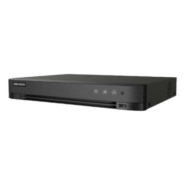 GRABADORA DVR PARA CAMARAS DE VIGILANCIA HIKVISION 4-CH ANALOG.4-CH IP. 8MP/5MP/4MP/1080P/720P. 1 SATA INTERFACE. ACUSENSE HUMAN/VEHICULO. H.265 PRO+. 4 AUDIO?4/1 ALARM I/O IDS-7204HUHI-M1