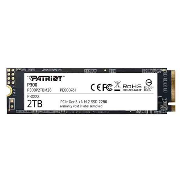 HD INTERNO SOLIDO 2TB PATRIOT P300 M.2 2280 PCIE GEN3 X4 NVME 2100MB/S / 1650MB/S P300P2TBM28 P300