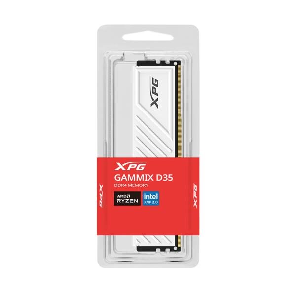 MEMORIA RAM PC 16GB ADATA XPG GAMMIX D35 DDR4 3200 MHZ CL16 1.35 V DISIPADOR BAJO PERFIL AX4U320016G16A-SWHD35