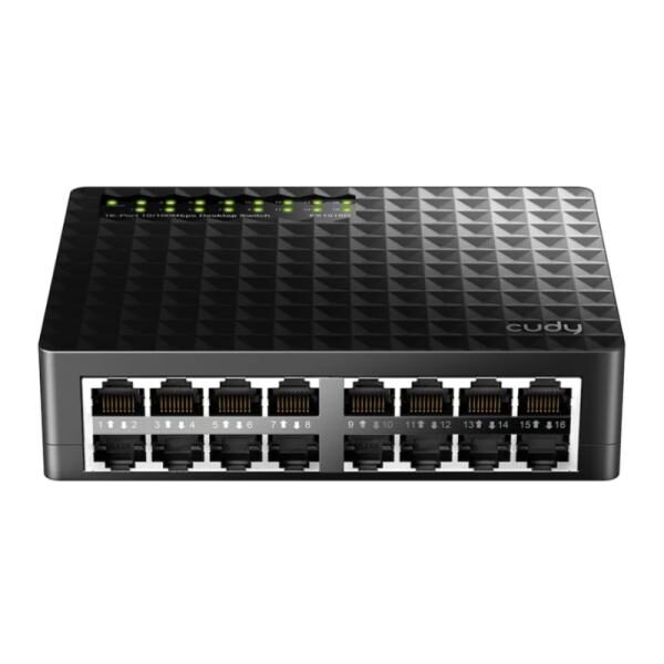 SWITCH CUDY FS1016D 1.0 16 PUERTOS RJ45 10/100 MBPS NO ADMINISTRABLE