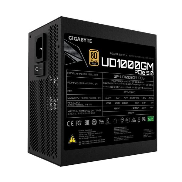 FUENTE DE PODER GIGABYTE GP-UD1000GM PG5 REV 1000W 80 PLUS GOLD FULL MODULAR ATX